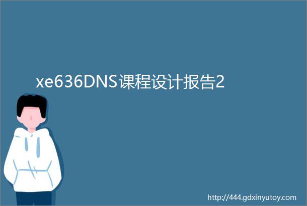 xe636DNS课程设计报告2